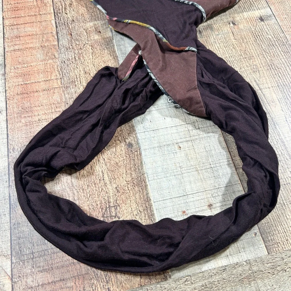 Conscious Convergence Vest Tribe Hood Small Patchwork Festival Boho Pixie Scarf
